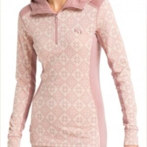 Kari Traa Pink Zip Neck Hoody  SZ Small